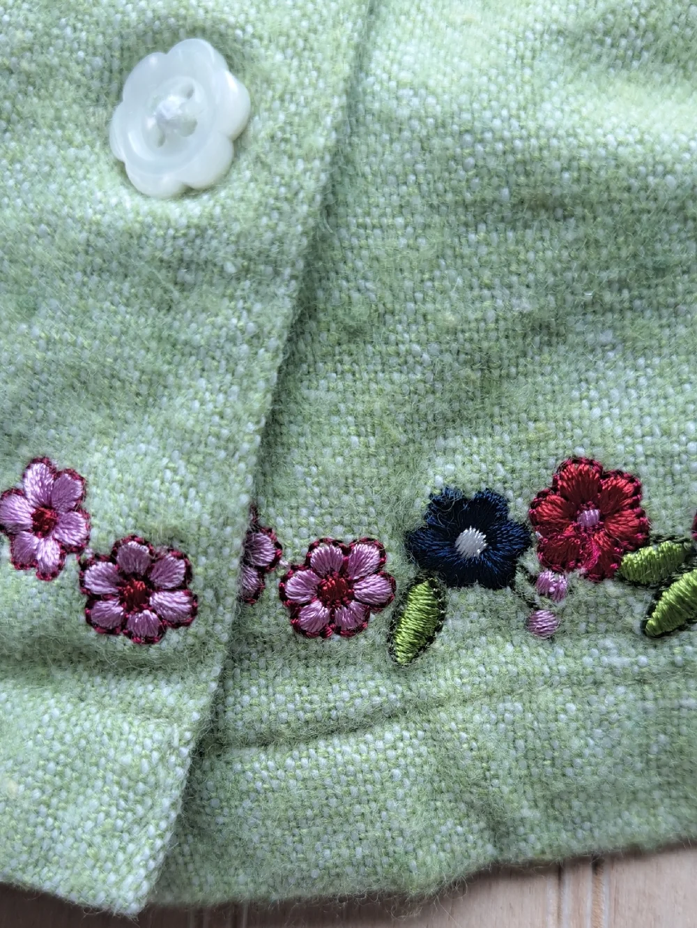 Gymboree Wool Blend Floral Embroidered Jumper Dress Top Set Baby Girl Infant